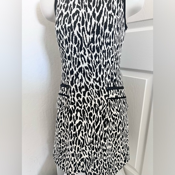 Nanette Lepore Animal Print With Pockets Mini Sleeveless Dress White Size 2 - Picture 5 of 10